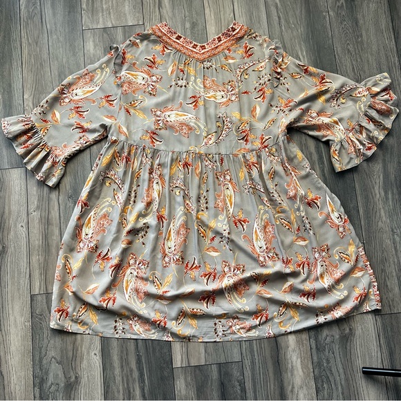 Vici Paisley Sage Mini Dress Large - Picture 12 of 12